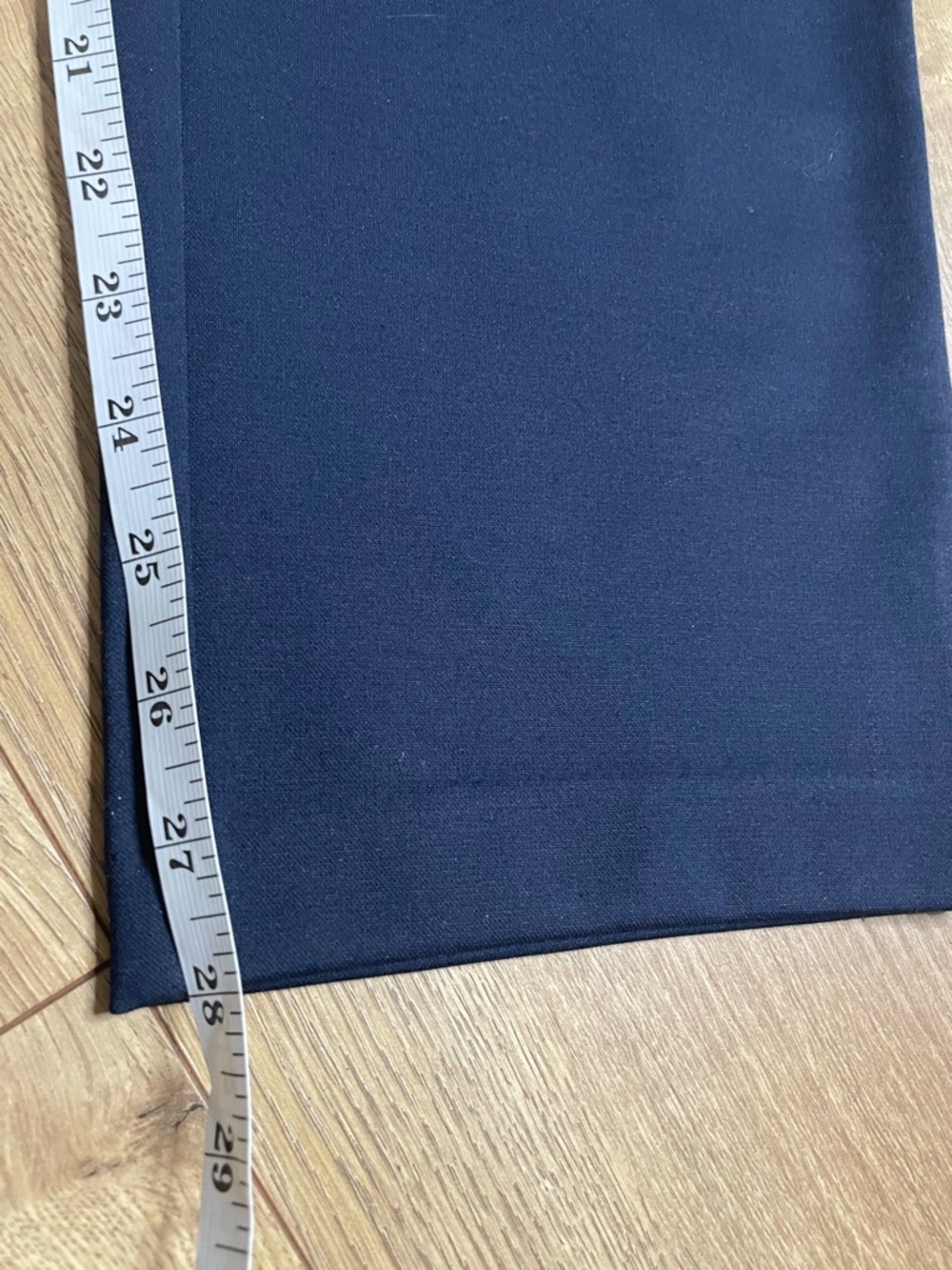 Dalia Navy Stretch Pull-On straight-leg trousers with drawstring waist size L - Picture 10 of 12